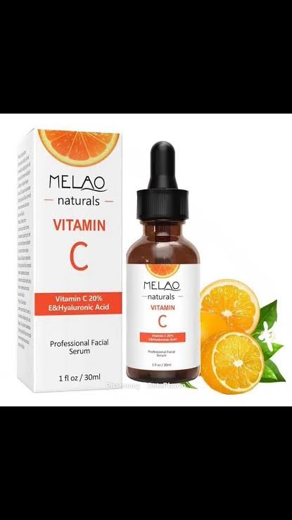 Melao Naturals Vitamin C Facial Serum with Vitamin C 20% E & Hyaluronic Acid