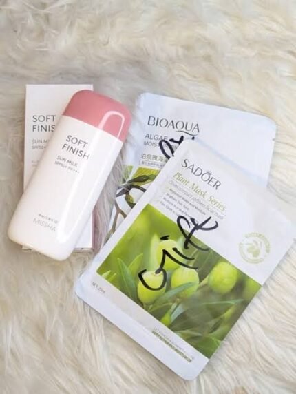 Missha Soft Finish Sun Milk SPF50+ PA+++ ( 2 Face Mask Gift Combo Offer )