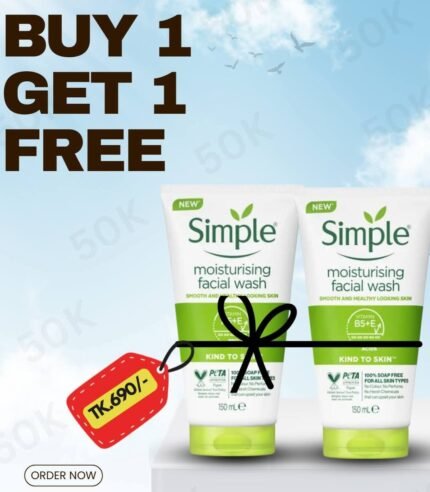 Simple Face Wash Moisturizer Combo ( Buy 1 Get 1 Free )