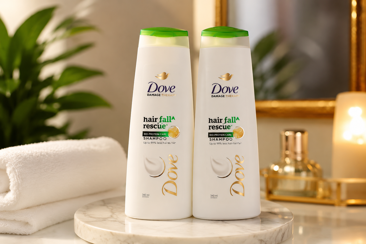 Dove Damage Therapy Hair Fall Rescue Shampoo (Buy 1 Get 1 Offer)
